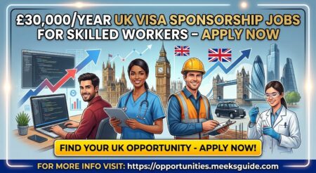 £30,000/year UK Visa Sponsorship Jobs for Skilled Workers – Apply Now
