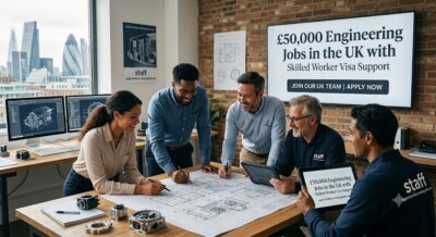 £50,000 Engineering Jobs in the UK with Skilled Worker Visa Support